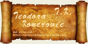 Teodora Komerović vizit kartica